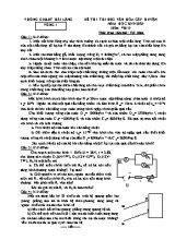 Đề thi học sinh giỏi văn hóa môn Vật lý Lớp 9 - Vòng I - Năm học 2019-2020 - Phòng giáo dục và đào tạo Hải Lăng